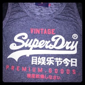 SUPERDRY MENS GREY TANK TOP (2XL)